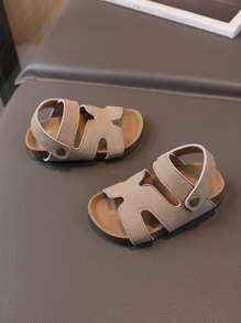 1 双婴儿露趾凉鞋，适合幼儿男孩和女孩的夏季平底鞋