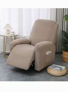 1/2/3 Seater Recliner Sofa Covers Stretch Jacquard Reclining Couch Covers For Reclining Sofa Relax Armchair Slipcovers Furniture Covers, 4pcs/6pcs/8pcs - Khaki - View 8