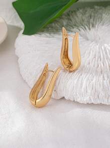 1 Pair Simple & Sexy Floral Fashionable Design Versatile Daily Commuting Earrings - Yellow Gold - View 2