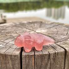 1 Pc Red Obsidian Axolotl Carvings, Crystal Salamander Cub Carving, Crystal Gift, Home Decor - Red Obsidian Axolotl - View 15