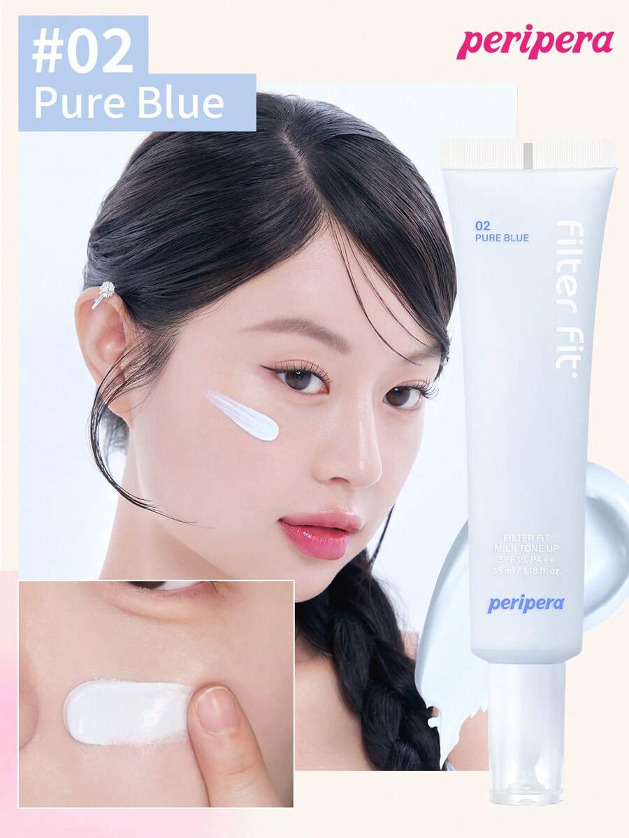 Peripera 35ml K-Beauty One Step Color Corrector Isolation Cream, Makeup Primer, Skin Tone Correcting, Brightening Primer, Oil Control Moisturizing, Daily Makeup, Korean Makeup - #02 Pure Blue - View 1