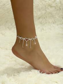 Fashionable Butterfly Pendant Anklet - Silver - View 7