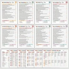 ADHD Cleaning Planner ,Home Cleaning Schedule,Weekly,Monthly,Yearly Cleaning Checklist,Declutter,Family Chore Chart,School Supplies,Back To School