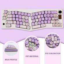 键帽 MOA 染料键帽适用于游戏机械键盘按键组 PBT 定制圆形键帽适用于机械键盘的 Kawaii 键 - 彩色 - 查看 4