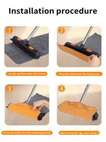 多功能宠物毛刷清洁刷不锈钢硅胶地板刷刮水刮长柄魔毯刷动物毛发清扫器 - 升級款4節桿-黑色 - 查看 6