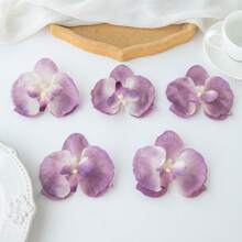 5PCS/10PCS Artificial Non Woven Butterfly Orchid Flowers Silk Butterfly Orchid Flower Head For Autumn Wedding Vase For Home Dining Room Bedroom Decorations, Festival Birthday Party Accessories, Outdoor Garden Decorations Gifts Graduation