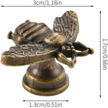10 piezas Pomos retro de aleación de zinc con diseño de abeja - Tiradores decorativos para cajones de cómoda y muebles del hogar y armarios