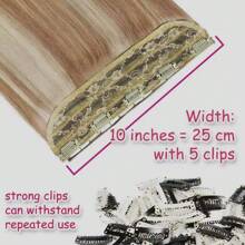 #8/613 Straight Clip In Extensions Brazilian Human Hair Clip In Hair Extension One Piece Hairpieces With 5 Secure Clips - S8/613 - View 4
