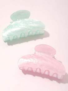 2 szt./1 szt. Duże akrylowe spinki do włosów, mocne spinki do włosów odpowiednie dla kobiet i dziewcząt (błyszczące (białe/fioletowe/różowe/zielone/czarne)) - Wielokolorowe - Zobacz 4