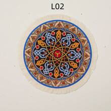 1pc Round Bohemian Style Placemat, Coaster, Mousepad, Candle Mat, Jewelry Mat, Wedding Table Decor, Ramadan Eid Christmas Easter Gift