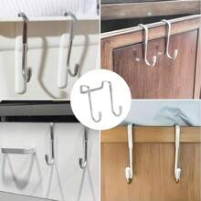 1 个不锈钢抽屉挂钩，时尚设计，适用于厨房、浴室、衣柜、办公室隔断、窄门挂钩 - 彩色 - 查看 10
