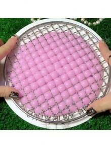 1 pieza Red de cuadrícula mini de 14cm/16cm/24cm para slime, herramienta DIY hecha a mano, suministros para slime - Plateado - Ver 1