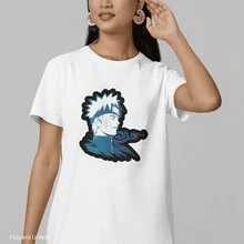 Camiseta Uzumaki | Ropa otaku urbana con diseño sublimado | 100% poliéster suave - Blanco - Ver 4