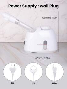 K·SKIN KSKIN Home Use Portable Face Steamer Beauty Face Sprayer Spa Steamer Nano Facial Steamer - EU C Type Plug(220-240V) - View 5