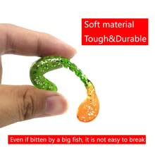 4 件逼真的软诱饵，9 厘米/6 克，带尾巴摆动，逼真的尾巴设计，适用于湖泊和海洋钓鱼、咸水和淡水、钓鱼装备和配件 - 彩色 - 查看 5