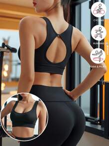 Crisscross Strap Sports Bras For Women Breathable Backless Bra Top Backless Bra Sport Workout Push Up Bras Padded Seamless Bras For Women Workout Sets Women
