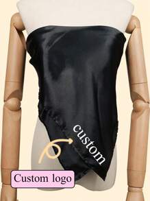 1pc Custom Printed Letter & Number Decor Solid Color Bandana, Elegant Multifunctional Scarf/Headband/Neck Warmer For Women, Ideal For Cosplay, Christmas, Halloween, Autumn - Multicolor - View 5