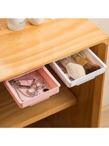 1 pièce Boîte de rangement transparente en acrylique, convenant pour les cosmétiques, les cotons-tiges et le maquillage, organisateur de bureau multifonctionnel, applicable à la coiffeuse, à la salle de bain et à la décoration de chambre d'étudiant, paniers de rangement pour la maison, cadeaux pour femmes et filles