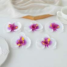 5PCS/10PCS Artificial Non Woven Butterfly Orchid Flowers Silk Butterfly Orchid Flower Head For Autumn Wedding Vase For Home Dining Room Bedroom Decorations, Festival Birthday Party Accessories, Outdoor Garden Decorations Gifts Graduation