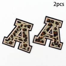 (A-Z) Leopard Letter Patches On Chenille Iron, Alphabet Patches On Alphabet Embroidered Clothing, Dresses, Hats, Jeans, Shoe Bags, DIY Supplies, Leopard,Grandma Mother's Day Gift,Mother's Day