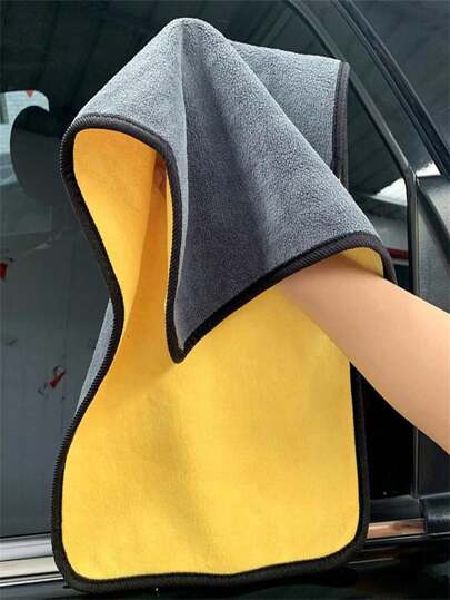 1pc Coral Fleece Car Washing Towel 60*160cm Large Size Double-Sided Thick Absorbent Car Cleaning Cloth