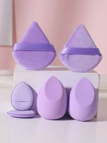 6 Stück farbenfrohe, weiche, zum Berühren, Trocken- und Nassgebrauch Make-up Schwämme, Make-up Dreiecks-Puff, Mini Make-up Schwämme für Konturierung, Augen- und Eckenbereiche