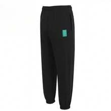 Adidas 男士新款健身训练宽松休闲抽绳腰部七分运动裤，经典百搭长裤 - 黑色 - 查看 4