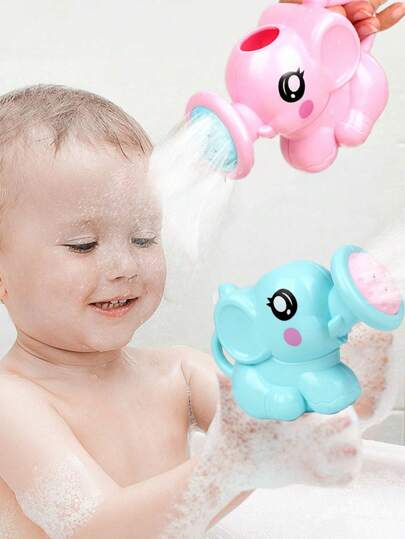 可爱儿童沐浴动物玩具，大象形洒水器沐浴玩具，淋浴浴缸浴室沐浴玩具，沐浴用品淋浴工具婴儿浴室玩具，淋浴喷头，沐浴玩具，婴儿玩具，男孩和女孩的生日/节日礼物（部分颜色随机）