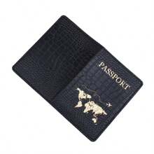 1pc Couro PU Hot Stamping Mapa Capa de Passaporte Estojo para Passaporte Porta-Passaporte Carteira para Passaporte Porta-Cartão Leve Acessórios de Viagem de Moda Para Voo Para Mulheres ou Homens Para Estudantes De Volta às Aulas Artigos Essenciais de Viagem Material Escolar Feriado Artigos Essenciais de Férias Férias