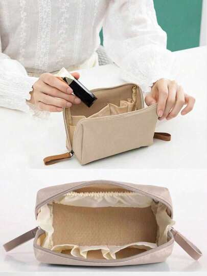 1个卡其色口红首饰旅行化妆包，防溅便携，适合居家、工作和补妆，旅行洗漱用品收纳必备礼品，拉链配件收纳包，美甲包，化妆包，梳妆台，化妆包，收纳包，收纳，化妆品收纳包，化妆包，化妆品收纳包，收纳包，洗漱包，桌面收纳包，化妆包，化妆袋，化妆品收纳包，梳妆台配件，化妆袋，化妆包，梳妆台，化妆袋，收纳袋，梳妆台配件，小化妆包，化妆包，大容量，大化妆包，圣诞礼物，收纳袋，旅行，女士旅行必备礼物，收纳袋，手拿包/小手提包，化妆品收纳包，化妆品收纳包，收纳袋，刷子架，迷你收纳袋，大容量收纳袋，女士礼物，圣诞礼物，女士礼物创意