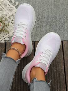 Breathable Comfortable Casual Fashionable Lightweight Sports Shoes For Teenagers - Pink - View 5