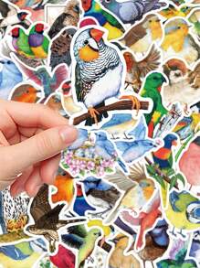 YWWBLD 50pcs Bird Stickers Handbook Notebook Laptop Mobile Phone Case Luggage Skateboard Helmet Decorative Stickers - Multicolor - View 7