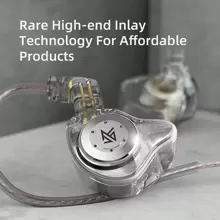 KZ EDX PRO Dynamic HiFi Earphones With Microphone, Line Control For Smartphones, Computers, Gaming, In-Ear Sports Music Earphones With Adapter Cable - Black - View 3