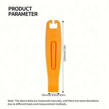 自行车轮胎撬棍，尼龙山地/公路自行车轮胎拆卸工具修理设备 - 橘色 - 查看 3