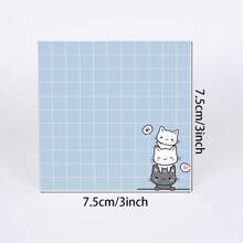 4 Stücke/Set katzenthematische Haftnotizen, 3x3 Zoll 50 Blatt/Buch, selbstklebende Notizblöcke, süßer Katzen-Notizblock, geeignet für Büro, Schule, Zuhause, auch als tolles Geschenk für Katzenliebhaber