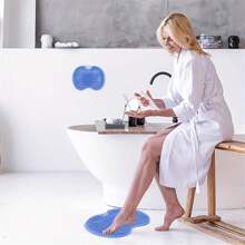 1Piece Of GentleTouch Anti-Slip Shower Foot Scrubbers And Massagers - Exfoliating Pads To Promote Blood Circulation, Manual Operation, Bathroom Accessories
