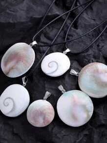 1 件波西米亚风格天然不对称贝壳吊坠项链，适合男士和女士、日常佩戴、派对、礼物 - 海螺項鍊 - 查看 4