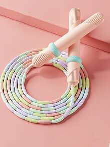 1 Piece Rainbow Bamboo Joint Thumb Positioning Jump Rope No Knot Adjustable Beginner Thumb Positioning Jump Rope