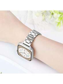 金属不锈钢可调节表带，兼容 Series 1-8 SE，Ultra，14 毫米宽，纤薄优雅的设计，商务休闲，男女通用的替换智能手表表带，适合 38 毫米/40 毫米/41 毫米/42 毫米/44 毫米/45 毫米/49 毫米/46 毫米表壳（不含手表）