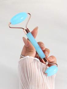 1 pieza/2 piezas Juego de masaje facial, Rodillo doble, Raspador triangular Juego de herramientas de masaje corporal, Azul , Belleza, Productos de cuidado de la piel, Spa, Autocuidado, Herramientas de cuidado de la piel, Cuidado facial, Suministros de esteticista, Masaje, Herramienta de masaje facial, Rodillo facial