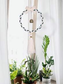 1pc Butterfly Bell Wind Chime Wall Hanging Dreamcatcher Tassel Decor, Boho Home Decoration - Multicolor - View 7