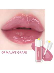 AMUSE DEW TINT 09 UVA MORADA, Ligero, suave y ultra hidratante, tinte no pegajoso, brillo labial con hidratación y larga duración, altamente pigmentado, tinte de aspecto talla grande suave, brillante, vegano, K-Beauty, maquillaje coreano, 4g/0.14oz