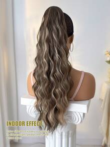 爪形馬尾接髮長波浪彈性捲髮多色棕色和金色 24 英吋耐熱 - 彩色 - 查看 5