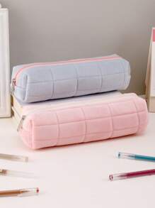 1 件超柔软枕头袋铅笔盒、文具盒女收纳袋可平放化妆包、大容量铅笔袋、创意女生高吸引力铅笔盒文具盒、返校、学校用品、铅笔袋、书包