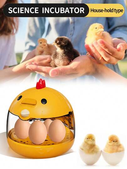 5-Egg Home Hatcher, With Egg Candler, Incubator For Chicken, Duck, Quail, Goose Eggs, With Transparent Window, Humidity Control, Automatic Temperature Control, Manual Egg Turning, Bird Mom