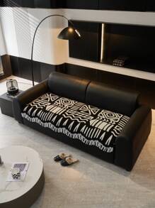 1pc Asymmetric Chenille Sofa Cushion, Non-Slip Sofa Cover, All Season