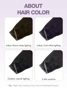 PU夹式接发，真人发，雷米发，1B自然黑直发，隐形PU夹式接发，真人发接发 - 彩色 - 查看 8