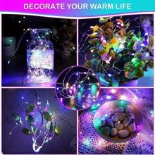 LED 灯串 20m200LED 暖白色白色多色童话灯，USB 电源供电童话灯串，防水银线铜线灯串适用于 DIY 婚礼宿舍、卧室、派对、花卉装饰、生日装饰、校园装饰、节日装饰、庭院花园装饰等 - 彩色 - 查看 9