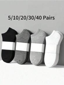 1/3/5/10/20/30/40 paia di calzini invernali spessi da donna, alla moda, casual, confortevoli, traspiranti, anti-odore, adatti per sport all'aperto, running, fitness, calze a compressione sopra il ginocchio, calze alte nere e bianche per e vacanze