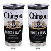 1 Pc Mexico Chingon Mark 20oz Stainless Steel Insulated Cup With Lid Flat Bottom - Insulated, Shattered, Leak Proof - Reusable, Multipurpose, Hand Washable Only - Perfect For Coffee, Outdoor - Unique Gift For Family And Friends Back To School